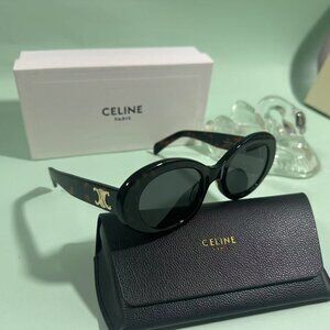 Celine Tortoise Shell Oval Sunglasses
